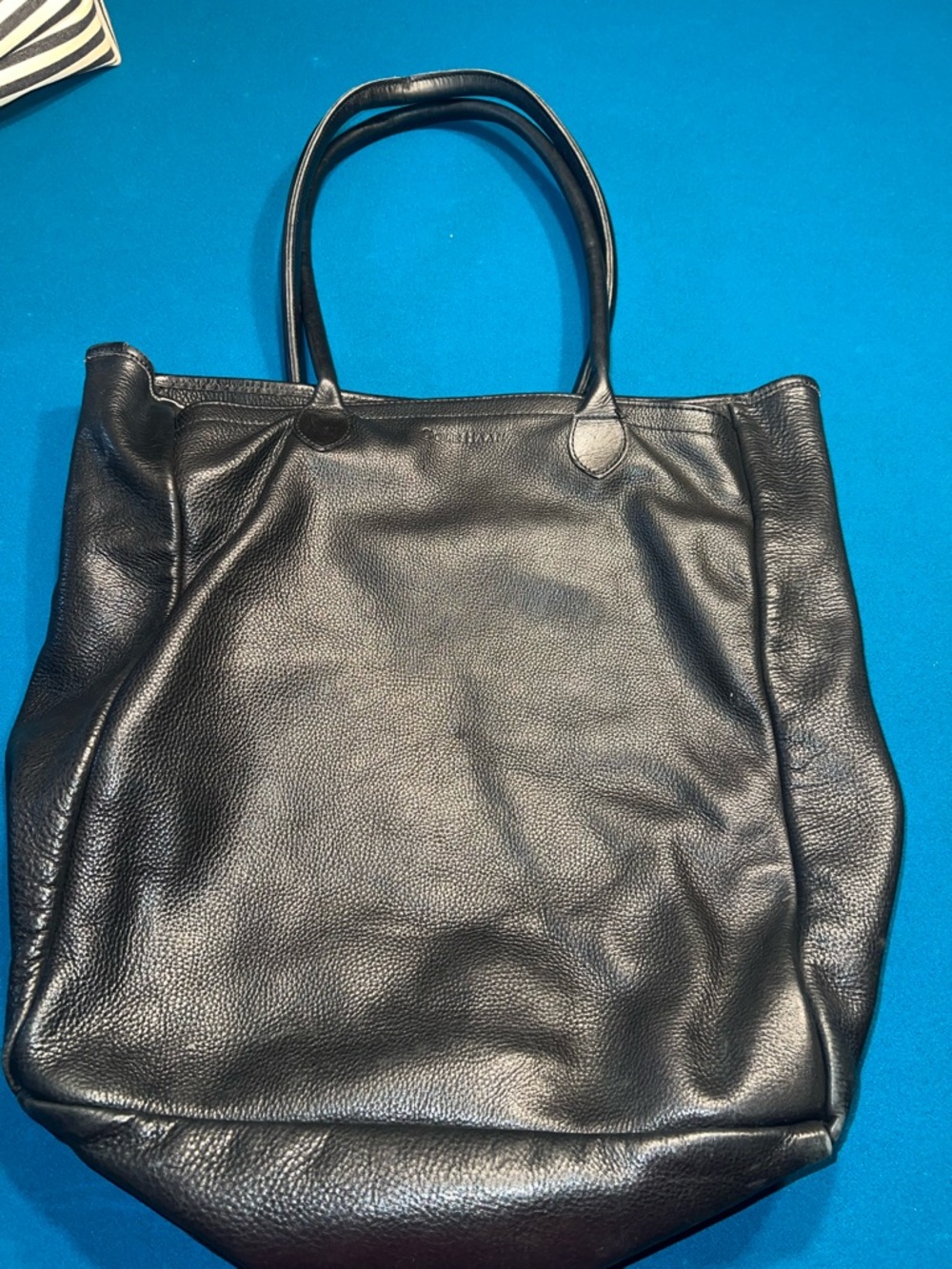 Vintage Cole Haan Black Leather Tote Bag - Classic Everyday Carry